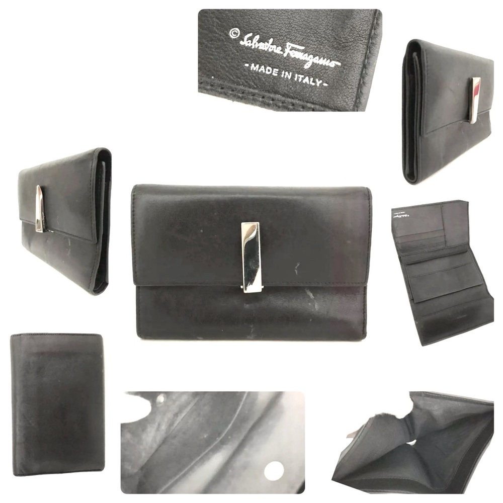 Salvatore Ferragamo Leather Trifold Wallet